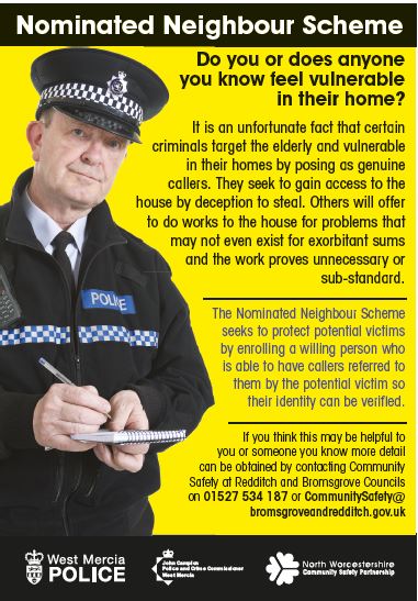 nworccsp's tweet photo. Community Safety, the Police and Trading Standards were in Redditch Lloyds Bank today to raise awareness of financial fraud and scam and promote Nominated Neighbour Scheme aimed at protecting vulnerable and elderly residents from rogue traders seeking to scam them in their homes. https://t.co/gNig8qpQd1