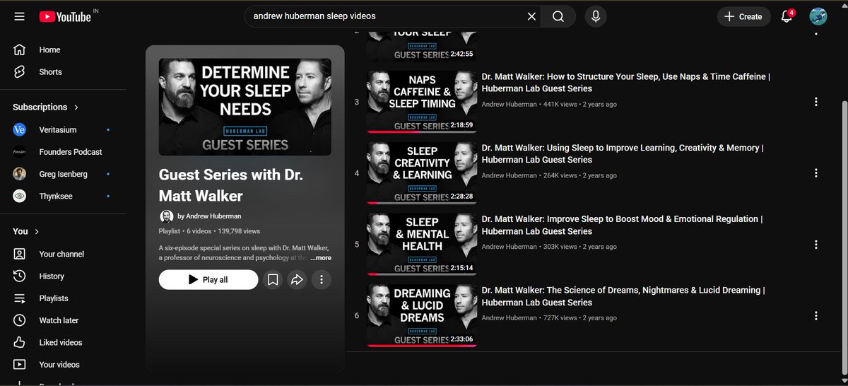 NitinDave77's tweet photo. Huberman x Dr. Matthew Walker changed how I look at sleep. Recovery, memory, emotions & performance all connect back to it.
The lucid dreaming & REM sleep discussions were my favorite part. Incredible series. @hubermanlab @sleepdiplomat
Highly Recommended
#Sleep #LucidDreaming https://t.co/zmoWHQCtcx