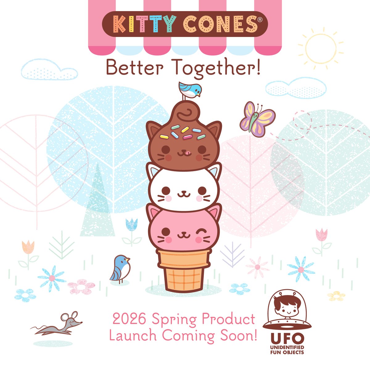 kittycones's tweet photo. I am excited to announce that Kitty Cones product has officially landed! I can’t wait to finally share what I’ve been working on with all of you. Please follow @UFOtoys_shop on IG, like, comment & share! #kittycones #UFOTOYS #UnidentifiedFunObjects #kawaiitoys https://t.co/pBIK7IURmM