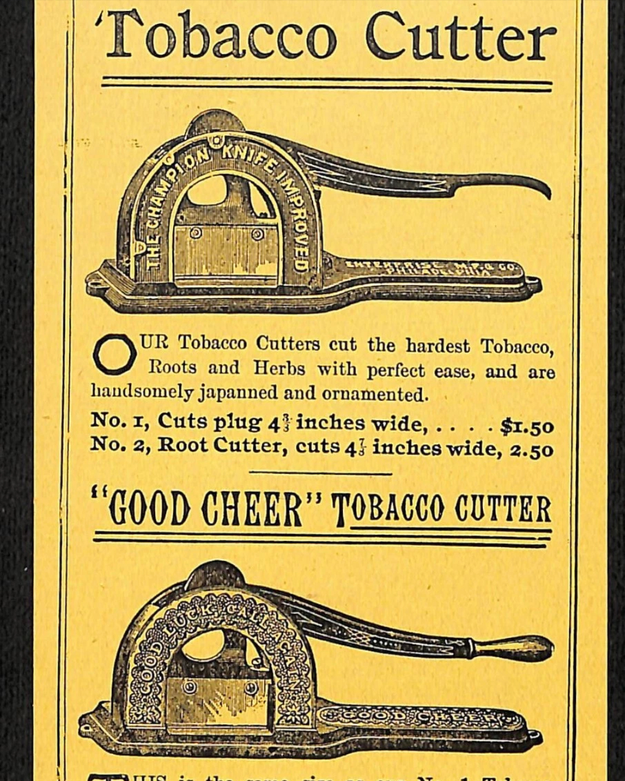 authorrickacker's tweet photo. If you guessed yesterday's mystery item as an antique tobacco cutter, you were right! Here's some fun info on how they used to be used, if you're curious! https://t.co/FLB6oG2wLG https://t.co/Mb4KHKgKNf