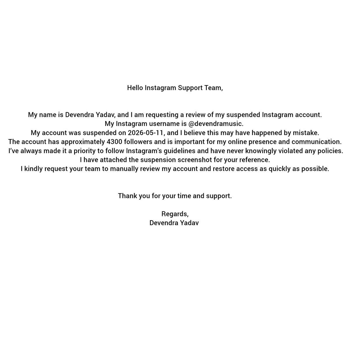 DevendraMusic's tweet photo. Please review my account 
&amp; Fix this problem as soon as possible 🙏🏻💔
@instagram @Meta @InstagramComms @AIatMeta
#instagram #meta https://t.co/4NyTJyyelJ