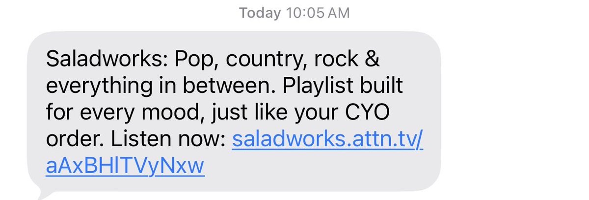 HelloItsCaitlin's tweet photo. why is saladworks sending me a spotify playlist to listen to https://t.co/l0ZA7fuNsH