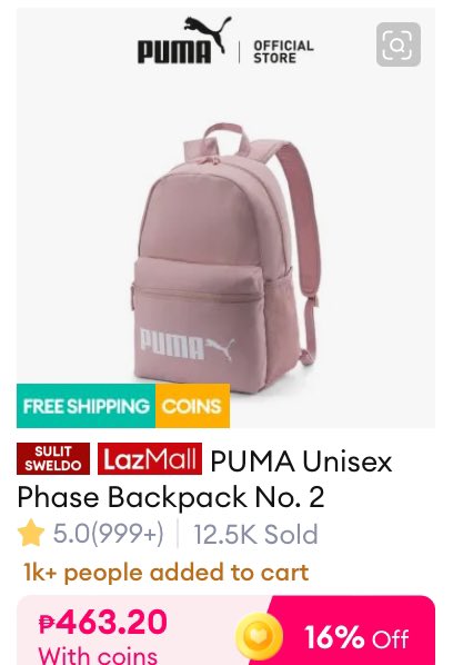 KoreluvPH's tweet photo. ₱464 nalang puma backpack
https://t.co/YnfBmrwGTa https://t.co/yLcnlSDtdh