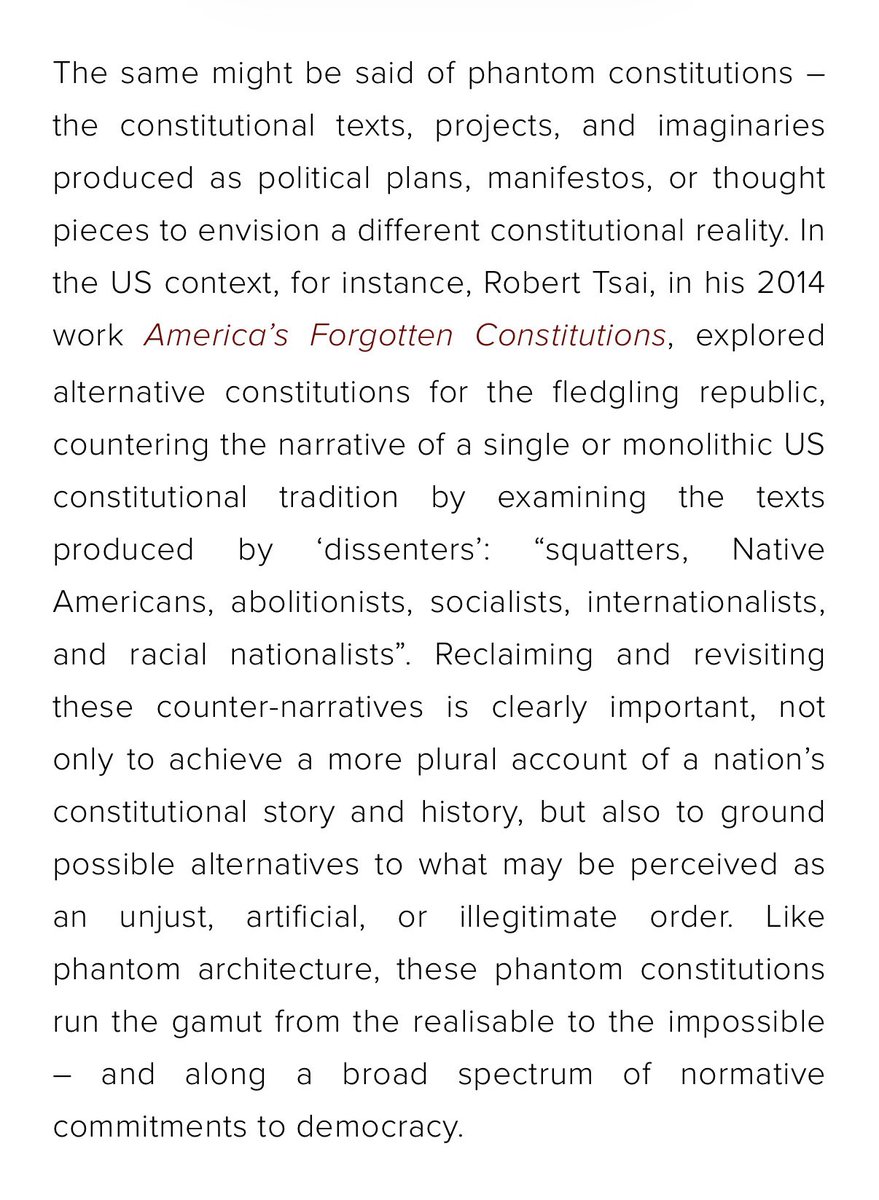 robertltsai's tweet photo. 🙌 Yes! potential sources of constitutional ideas are not only the institutions and regimes in power, but also ignored or seemingly defeated ideas https://t.co/1zK9Ie3l39