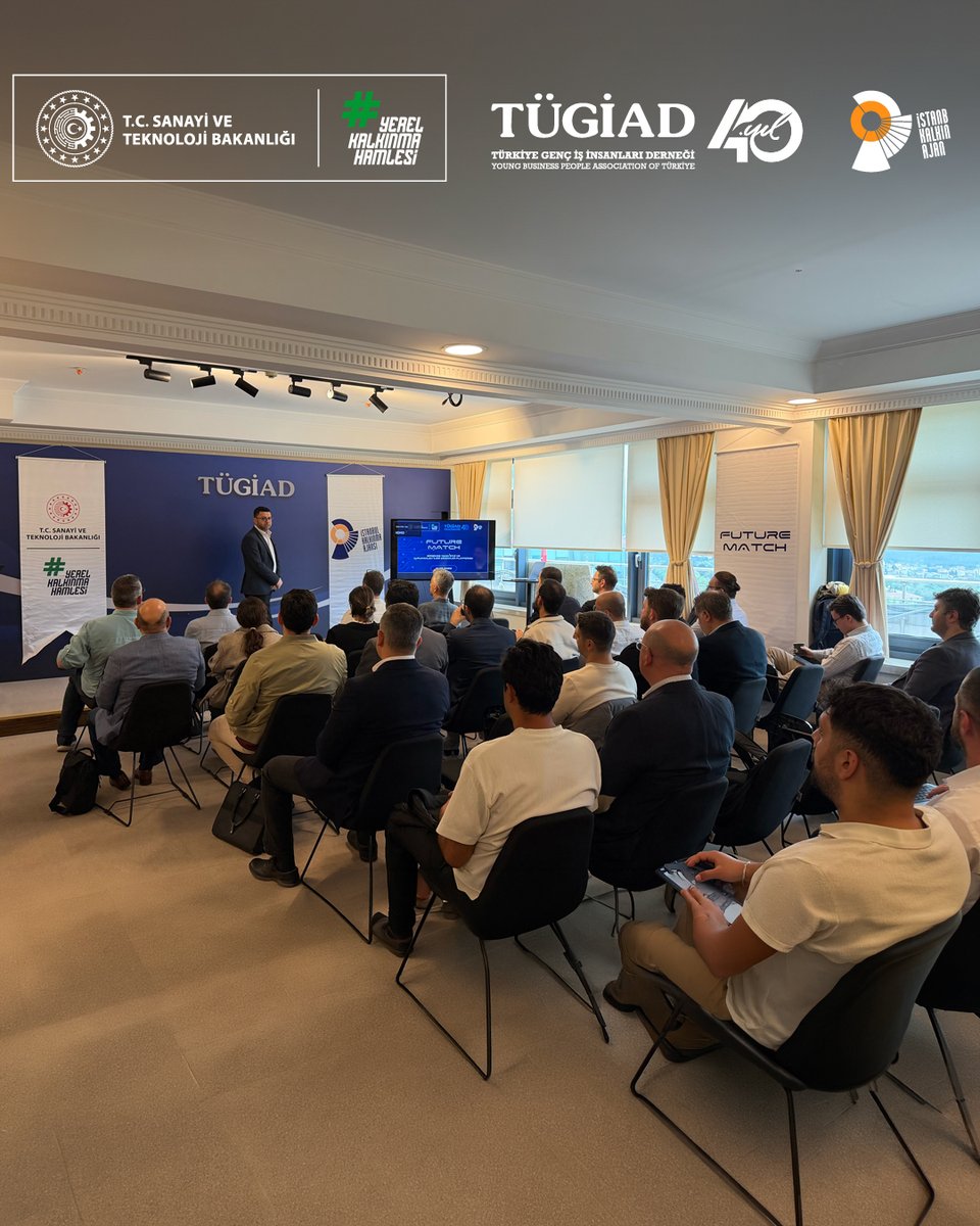 TUGIAD's tweet photo. İstanbul Kalkınma Ajansı desteği ve TÜGİAD koordinasyonunda yürütülen FUTURE MATCH – Girişimde Yakın Etki ve Kurumsalda İleri Çözümler Platformu kapsamında startup odak grup toplantılarımızı gerçekleştirdik.

40 startup ve 48 katılımcının yer aldığı etkinlikte; Doç. Dr. Hakan Bektaş, Fırat Polat ve Eyüp Üstdağ moderatörlüğünde eş zamanlı odak grup toplantıları gerçekleştirildi.

Toplantılarda, programa katılan girişimlerin çözüm alanları, kurumsal firmalarla iş birliği potansiyelleri, PoC süreçlerine uygunlukları ve program kapsamında oluşabilecek eşleşme fırsatları detaylı şekilde değerlendirildi.

Farklı sektörlerden yenilikçi girişimlerin katılımıyla gerçekleştirilen odak grup çalışmaları, kurumsal ihtiyaçlarla startup çözümlerini daha doğru eşleştirebilmek adına önemli bir adım oldu.

Önümüzdeki süreçte, toplantı çıktıları ve değerlendirme kriterleri doğrultusunda girişimler ile kurumsal firmalar arasındaki eşleştirme süreci başlatılacaktır.

Katılım sağlayan tüm girişimlere ve değerli katkılarıyla toplantıların verimli şekilde ilerlemesini sağlayan moderatörlerimize teşekkür ederiz.

Within the scope of the FUTURE MATCH – Platform for Close Impact in Entrepreneurship and Advanced Corporate Solutions, carried out with the support of the Istanbul Development Agency and under the coordination of TÜGİAD, we held our startup focus group meetings.

The event brought together 40 startups and 48 participants, with simultaneous focus group meetings moderated by Assoc. Prof. Dr. Hakan Bektaş, Fırat Polat and Eyüp Üstdağ.

During the meetings, the solution areas of the participating startups, their potential for collaboration with corporate companies, their suitability for PoC processes, and possible matching opportunities within the scope of the program were evaluated in detail.

The focus group sessions, held with the participation of innovative startups from various sectors, marked an important step toward matching corporate needs with startup solutions more accurately.

In the upcoming period, the matching process between startups and corporate companies will be initiated in line with the meeting outputs and evaluation criteria.

We would like to thank all participating startups and our moderators, whose valuable contributions ensured the productive progress of the meetings.

#FutureMatch #TÜGİAD #İstanbulKalkınmaAjansı #Girişimcilik #Startup #Kurumsalİnovasyon #Açıkİnovasyon #PoC #İşBirliği