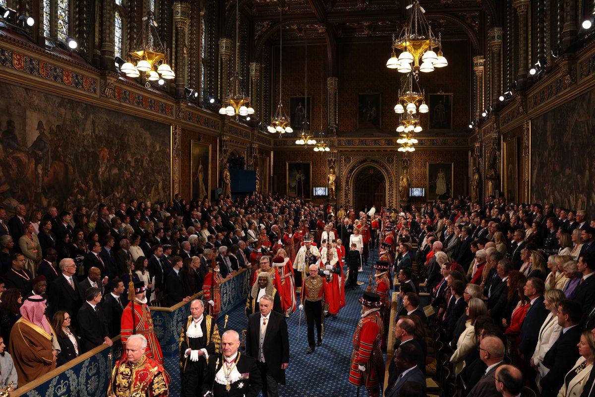 USAmbUK's tweet photo. This week I was honored to hear His Majesty The King’s speech at the State Opening of Parliament, an important reminder of our shared commitment to democracy and its enduring institutions. Thank you to @CommonsSpeaker Sir Lindsay Hoyle for welcoming me to be part of this historic tradition.