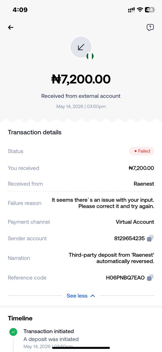 Big__Lexy's tweet photo. @greyfinance I sent this money from an external account to my grey naira account since yesterday you people said you have reverrsd it and that I will.get a refund from in 24 hours it's over 24 hours now and I have not received any refund. Transaction ID : H06PNBQ7EAO https://t.co/YGsOBIDMTC