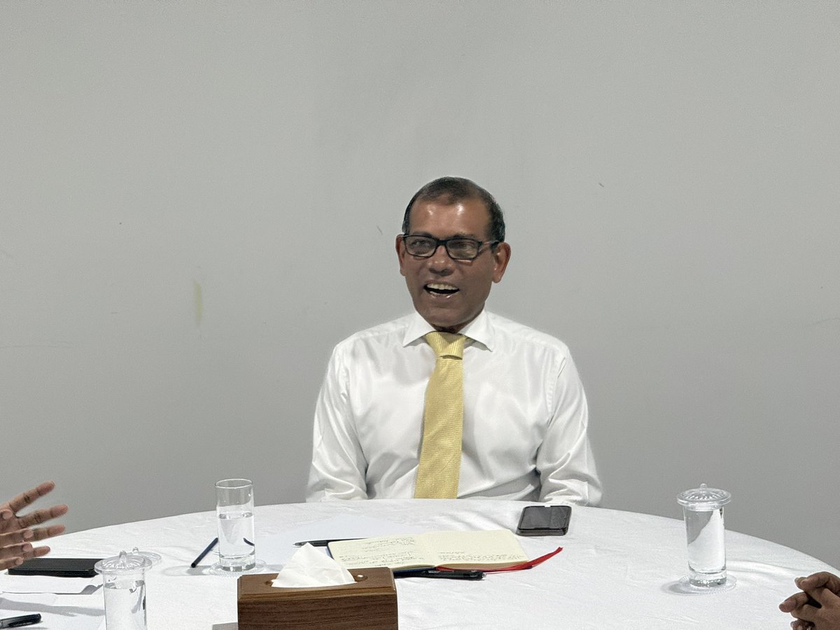 MohamedMasih's tweet photo. ތިން ރައީސުންގެ ބައްދަލުވުން 

#LIVE https://t.co/L8taqSwJ1w