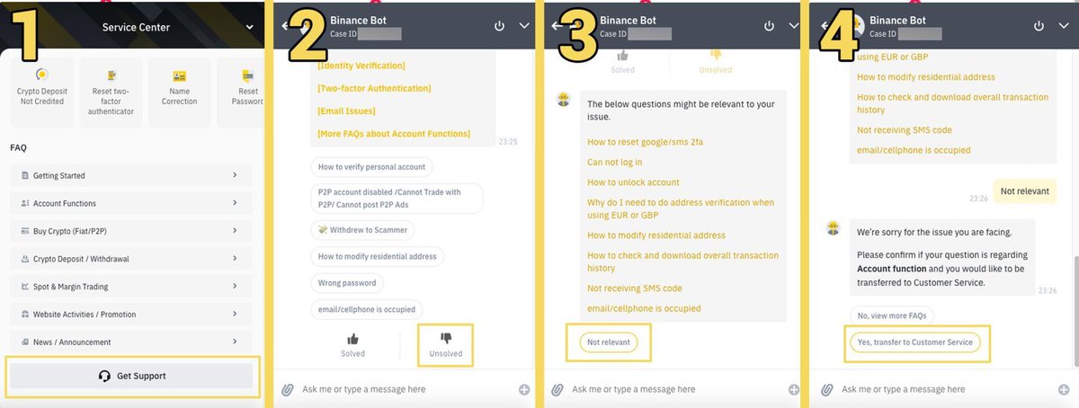 Binance Customer Support tweet media