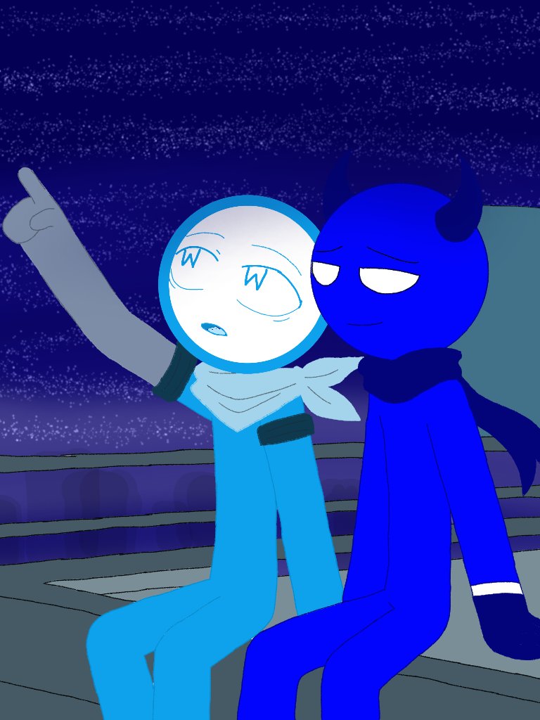 Glitchbluestick's tweet photo. Stargazing ⭐ #StickManOc #stickman https://t.co/MchVZKasr4