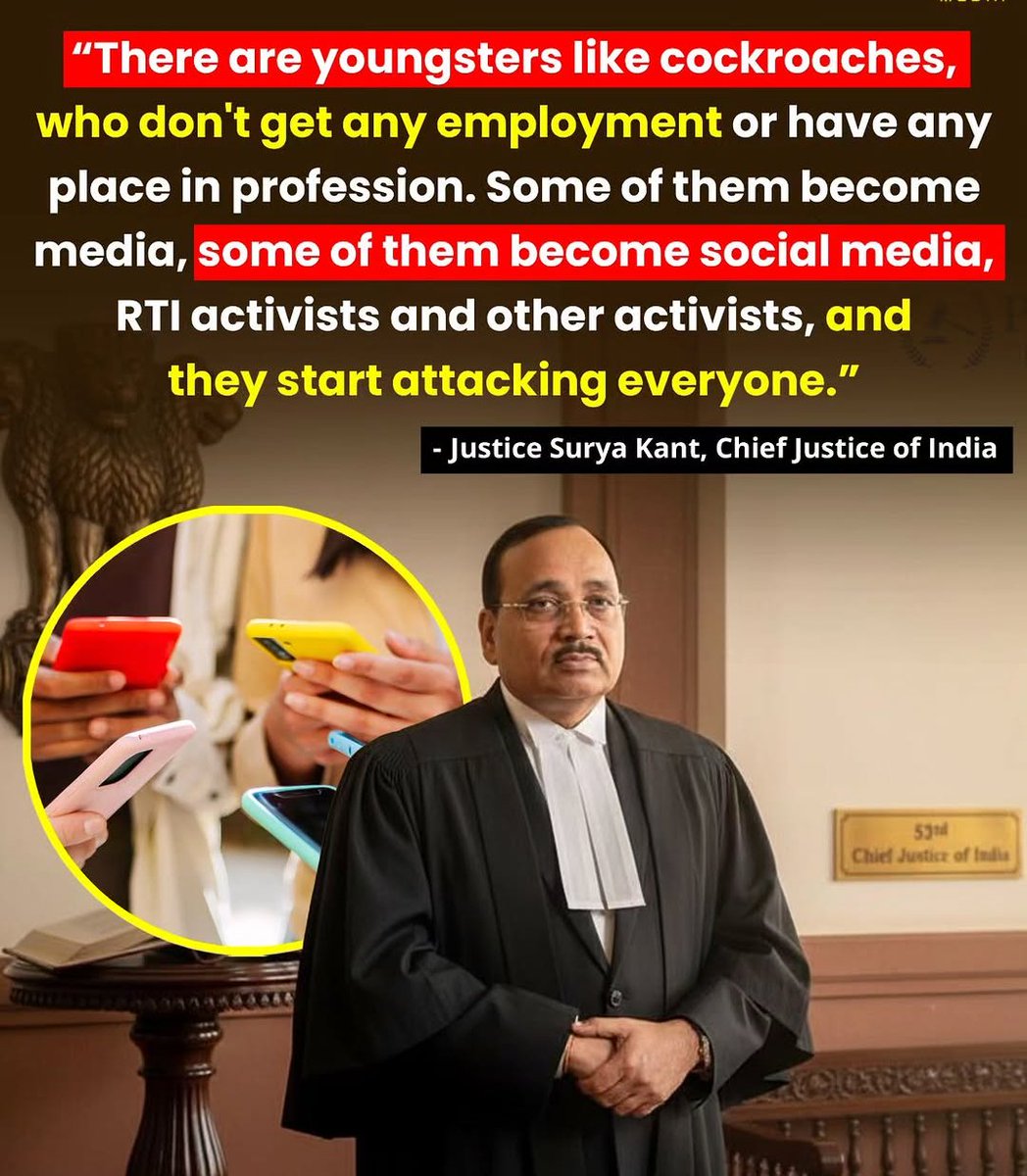 ompraram's tweet photo. With all his experience and knowledge all he was able to understand about youngsters is that they are like cockroaches! What's the use of his knowledge and experience 😢
Does he also want to imply that he wants to treat them as cockroaches? https://t.co/zkWUKIOlmV