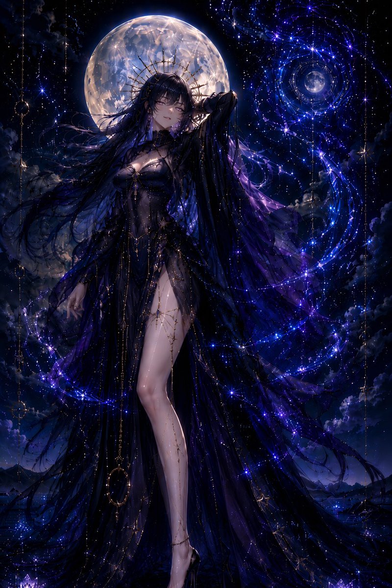 aaca0518's tweet photo. Moonlit celestial goddess 🌙✨

#AIArt #AnimeArt #FantasyArt #DigitalArt #AnimeGirl #MoonGoddess #Celestial #DarkFantasy #CosmicArt #OriginalCharacter #OC https://t.co/afX7gojEIq