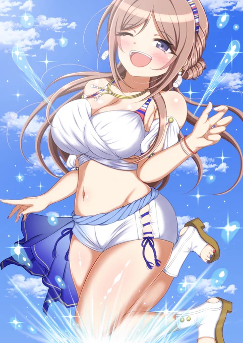 学マス2周年おめでとうございます。 この2周年当日という記念すべき日に、早速担当である姫崎さんがH.I.F編のガシャとシナリオトップバッターという事、非常に光栄です。 これからもゲームに絵にグッズにと、色々な形でプロデュースしていきたいと思います! #祝学マス2周年