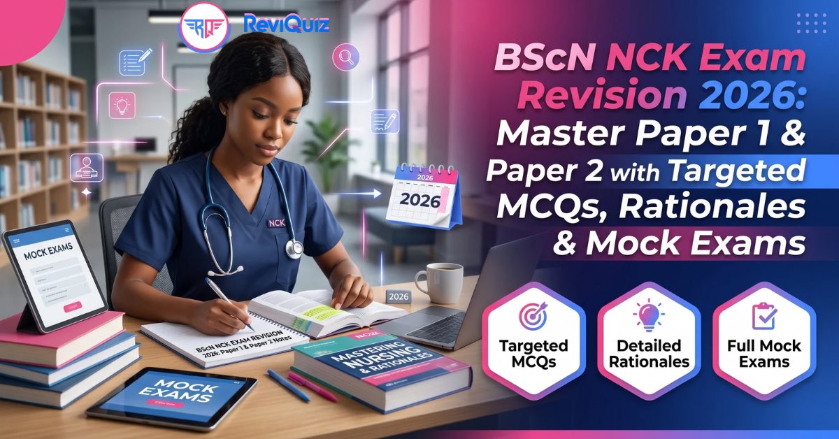 ReviQuiz's tweet photo. Are you a Bachelor of Science in Nursing (BScN) graduate in Kenya preparing for the Nursing Council of Kenya (NCK) licensure examination?

https://t.co/6HwVij8ZZe https://t.co/p3jNV8FWkr