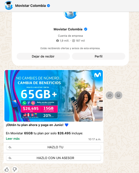 linacamelos's tweet photo. @MovistarCo no entiendo porqué me envían mensajes a mi whatsapp, y me hostigan con llamadas si nunca he tenido ninguna relación comercial con ustedes, y no la quiero tener.  Dónde queda la ley de protección de datos?@sicsuper https://t.co/7vJx6Qkz2z