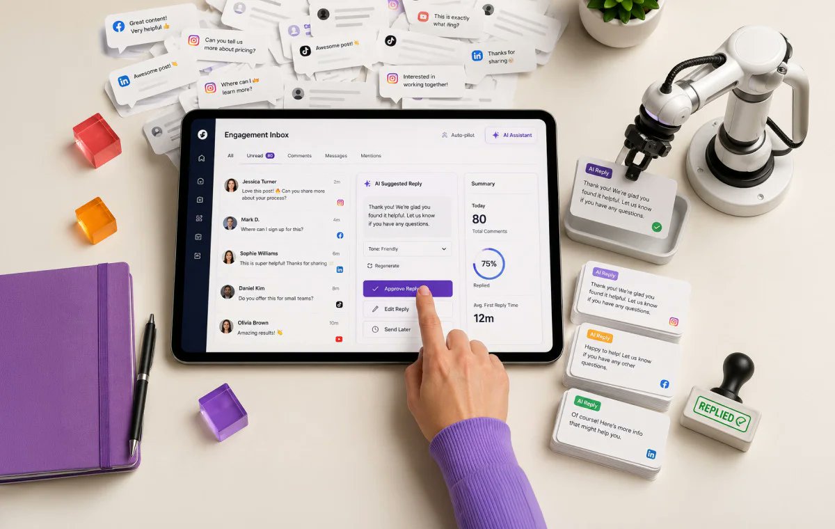 DMediaWeb's tweet photo. Receiving 80 Comments a Day. How Agencies Combine Automation and AI to Meet the Fast Reply Standard Without Burning Out. https://t.co/AOovFfz25x #socialmedia #socialmediamarketing https://t.co/NKl9OElI60