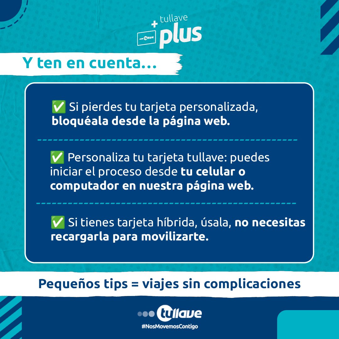 Tarjeta tullave plus tweet media