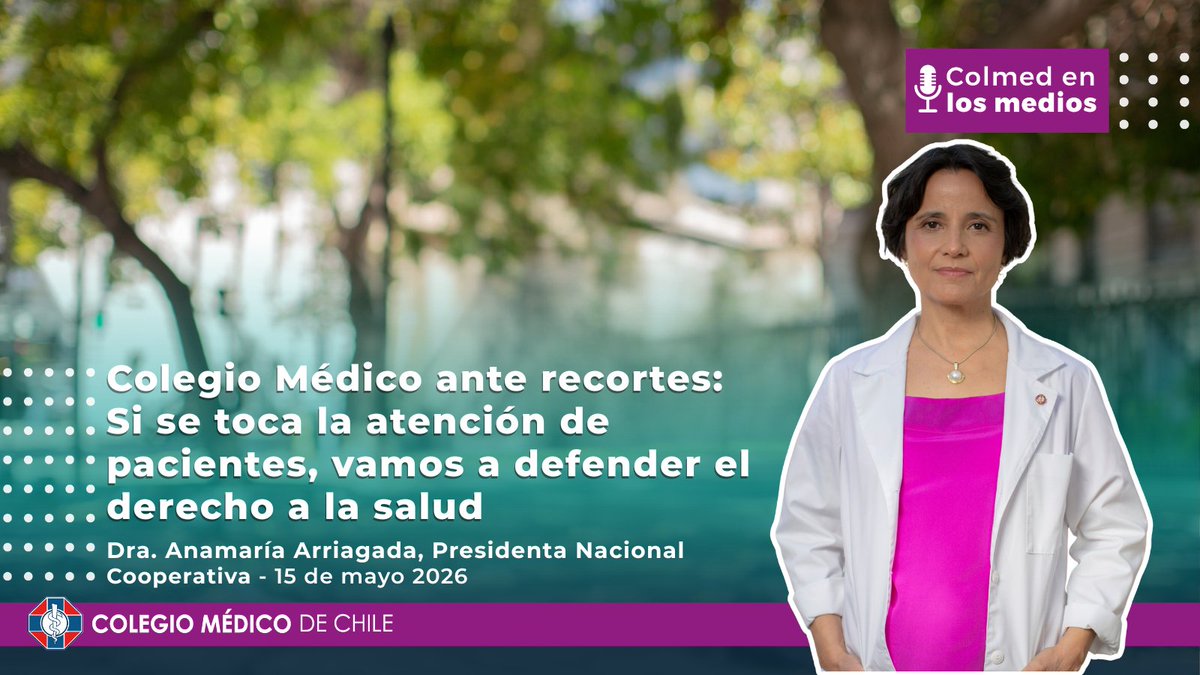 colmedchile's tweet photo. [#ColmedEnLosMedios] Colegio Médico ante recortes: Si se toca la atención de pacientes, vamos a defender el derecho a la salud, vía @CoperativaChile 
➡️ https://t.co/JEGg8oDGVV https://t.co/PxZOhaazyq
