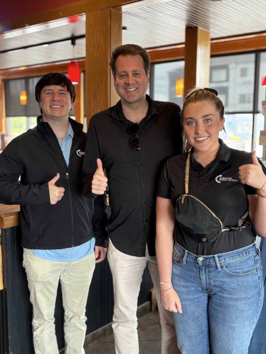 breannajmaher's tweet photo. It was great getting lunch with @DerekMerrin running for D-9 Congress and my manager @RealPJReilly the other day 🔥 This is one of the hottest races in the country! It’s time to retire Marcy Kaptur!! https://t.co/GYoC0gHefv