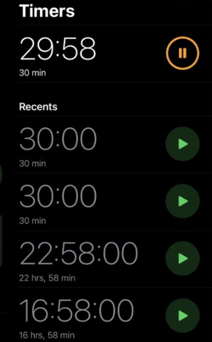 anoebaa's tweet photo. Eu odeio o historico de Timers do iphone like Fuck you https://t.co/A1XsHulpQ0