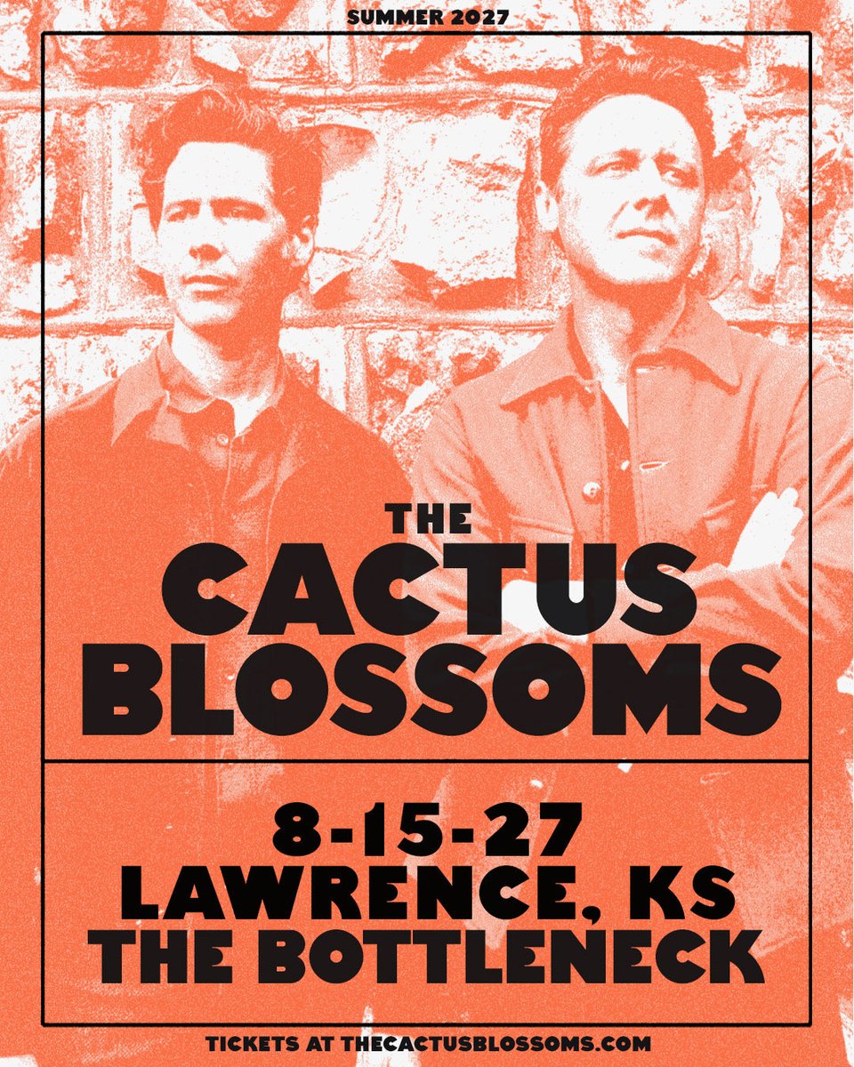 TheBottleneck's tweet photo. Just announced! @CactusBlossoms bring classic country to life at The Bottleneck on Saturday, August 15th 🌵

🎟️Tickets at https://t.co/Tw5V398TuP or at our box office located at Lucia https://t.co/lFNsYzARBY