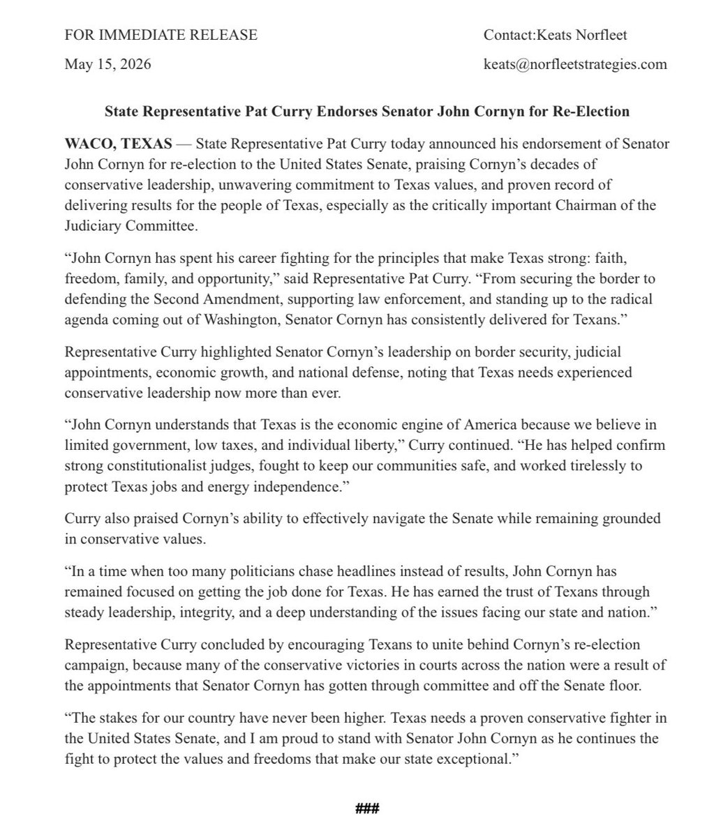 State Representative Pat Curry tweet media