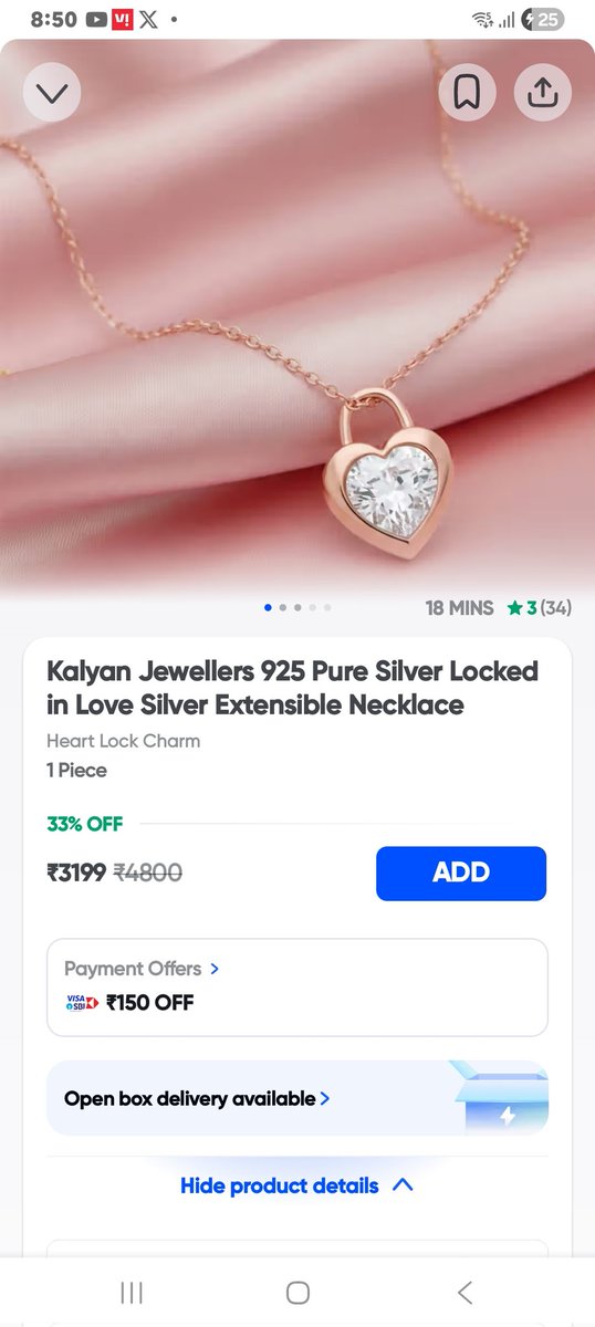 dramit420's tweet photo. @KalyanJewellers This item was purchased from Instamart Swiggy which allowed refund within 2 days. But on the 4th day the ROSE GOLD SHINE WAS COMPLETELY GONE. Is this a conspiracy to bring a bad name to @KalyanJewellers ? https://t.co/QSblX88OZq