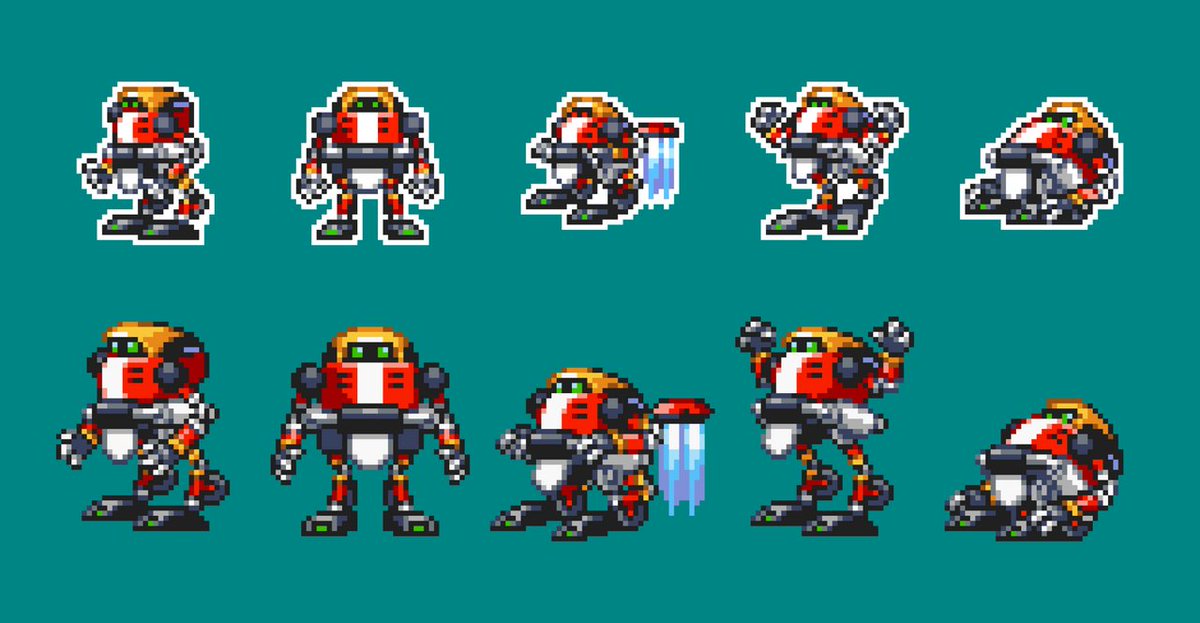 Sonic_Hedgeblog's tweet photo. The Japanese 'Sonic Battle' website had downloadable desktop icons for each character. Comparing E-102 Gamma icons to the in-game sprites, they're so tall that they had to significantly shrink them. https://t.co/ilb9x9TtIJ