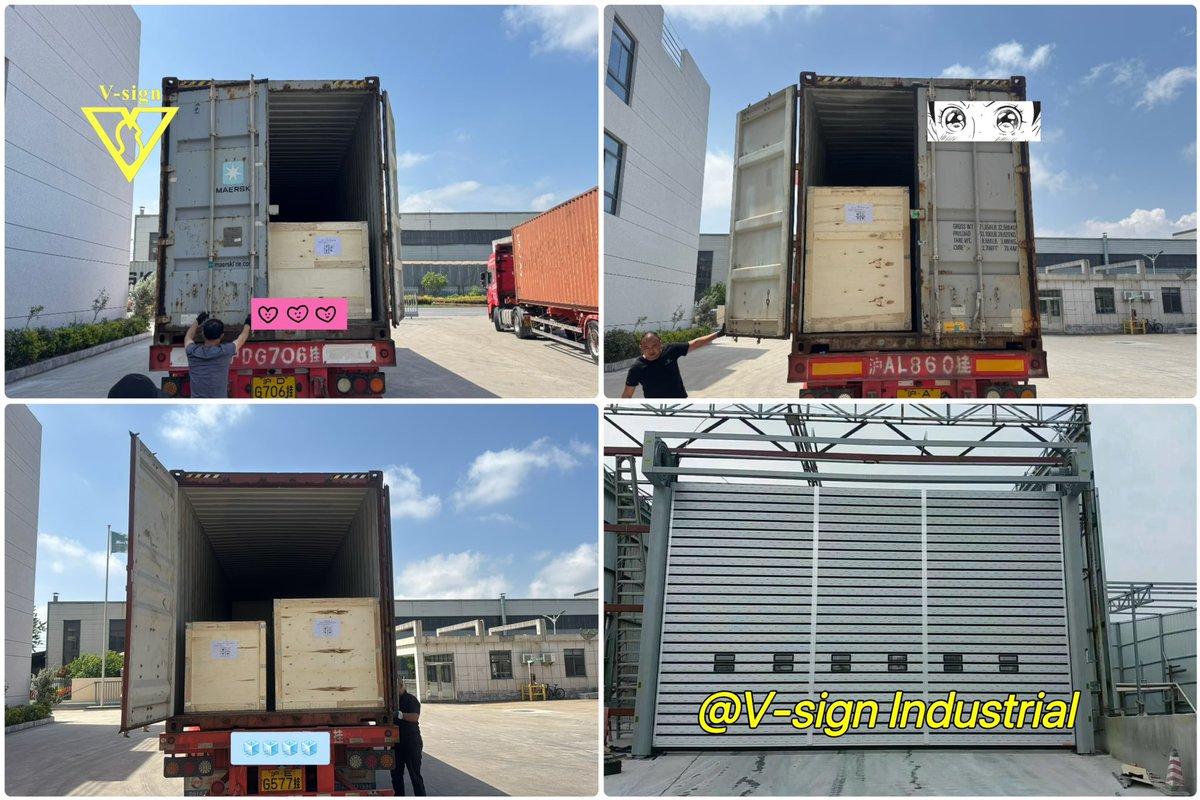 ChorryCheng's tweet photo. Today news: bigger dimension aluminum rapid spiral doors in 3x40HQ delivered to India.
85mm thick panel.
https://t.co/H5EO27vWzO https://t.co/rh8U6xik3o