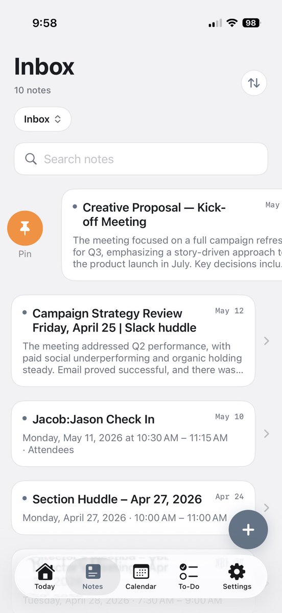 JasonAten's tweet photo. The iPhone version of Contextly has been out for 4 days and I've pushed out 3 updates already. The latest adds a ToDo tab to aggregate those in one place, and make it easy to either send them all to your favorite task manager, or send them individually. https://t.co/PEgrFbOISD
