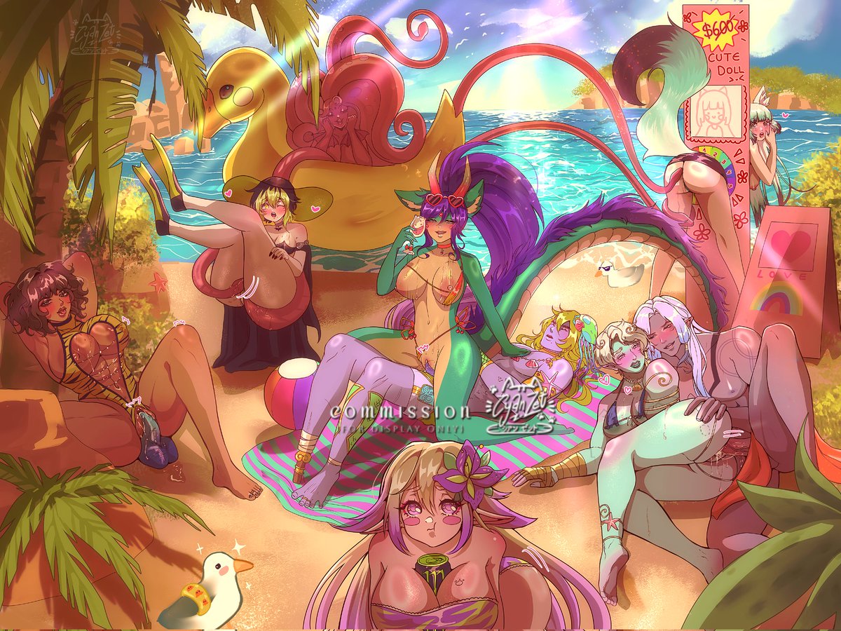 CyanZet_'s tweet photo. Beach YCH🔞🎀

Tysm to all the lovelies who joined this ych 💕 

#cyanzart #ych #nsfwtwtًًً https://t.co/pKMzCXvC7F