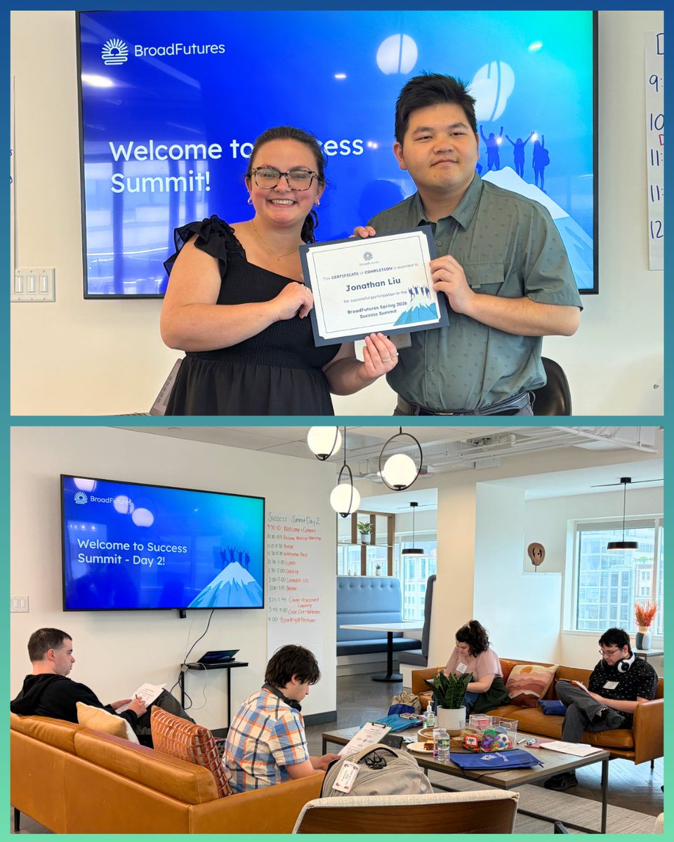 BroadFutures's tweet photo. Last weekend, BroadFutures hosted our first-ever Success Summit!

12 neurodivergent young people from across the country spent 3 days building career skills through workshops on resumes, networking, interviewing, self-advocacy, and more.

The ripple effects are just beginning. 🌊 https://t.co/bku6KSwf43