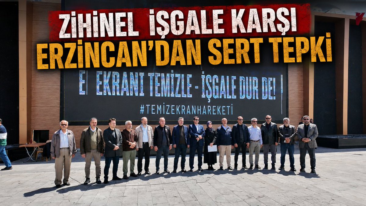 erzincannetim's tweet photo. Zihinsel İşgale Karşı Erzincan’dan Sert Tepki! https://t.co/hst7WR75ys #Zihinselİşgal #TemizEkranHareketi https://t.co/LDZ0iUyv4O