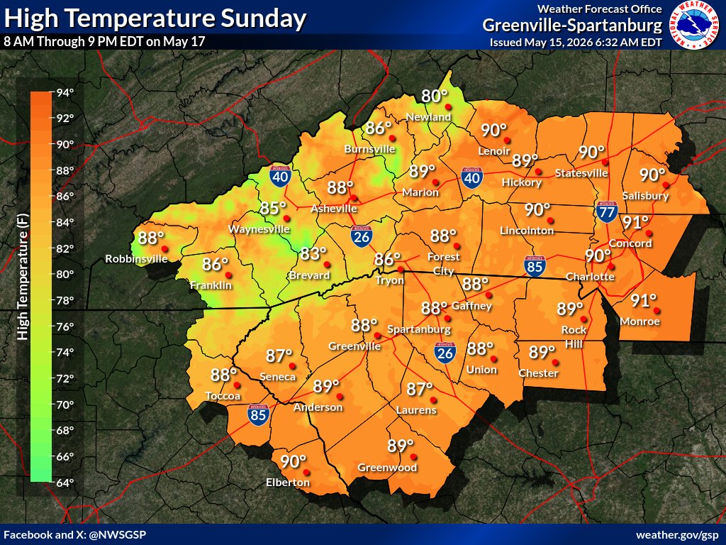 NWS GSP tweet media