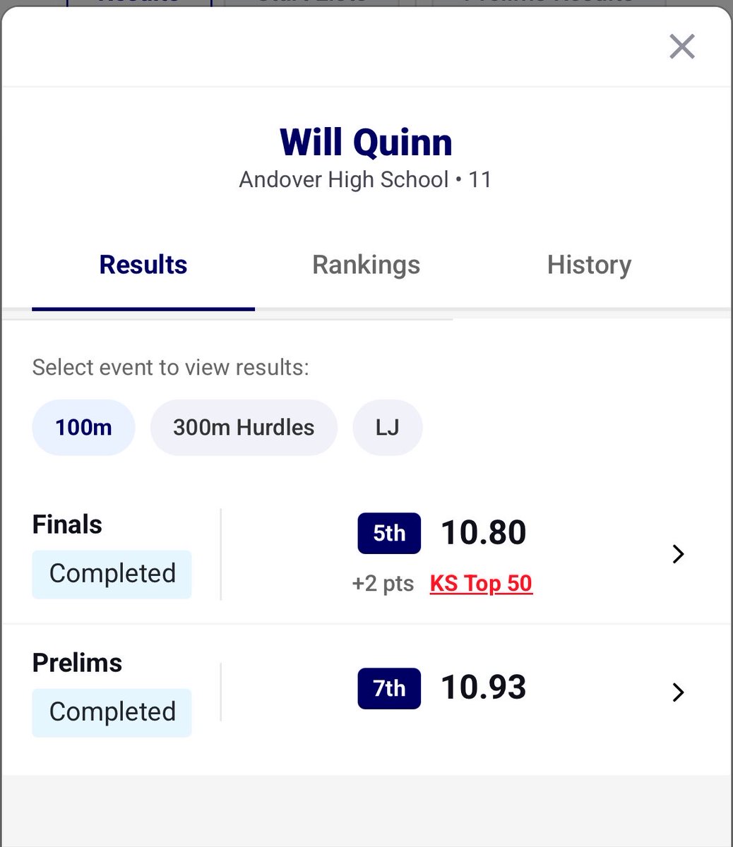 _willquinn's tweet photo. 🔥 10.80 in the 100m 🔥
New PR for the 100
League champ in the 300h and 4x4!

@JamieCruce @AndoverXCTRACK @247recruiting @KansasPregame @PrepRedzoneKS @ahs_trojanFB https://t.co/8GbT9jIZ1G