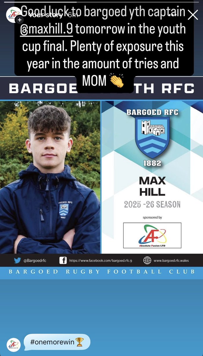 afusionltd's tweet photo. Good luck boys @bargoedrfcyouth https://t.co/HTtmyWCBHl