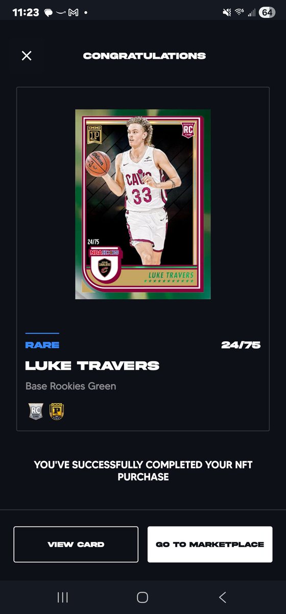 PMtrading20's tweet photo. I saw a RC listed for $1. 

So i bought it.  

Then on an impulse, I decided to work on buying the entire 50 card set 🤣🤣 

#PaniniNFTs #PaniniBlockchain #NBA #impulses https://t.co/veFVHbl13K