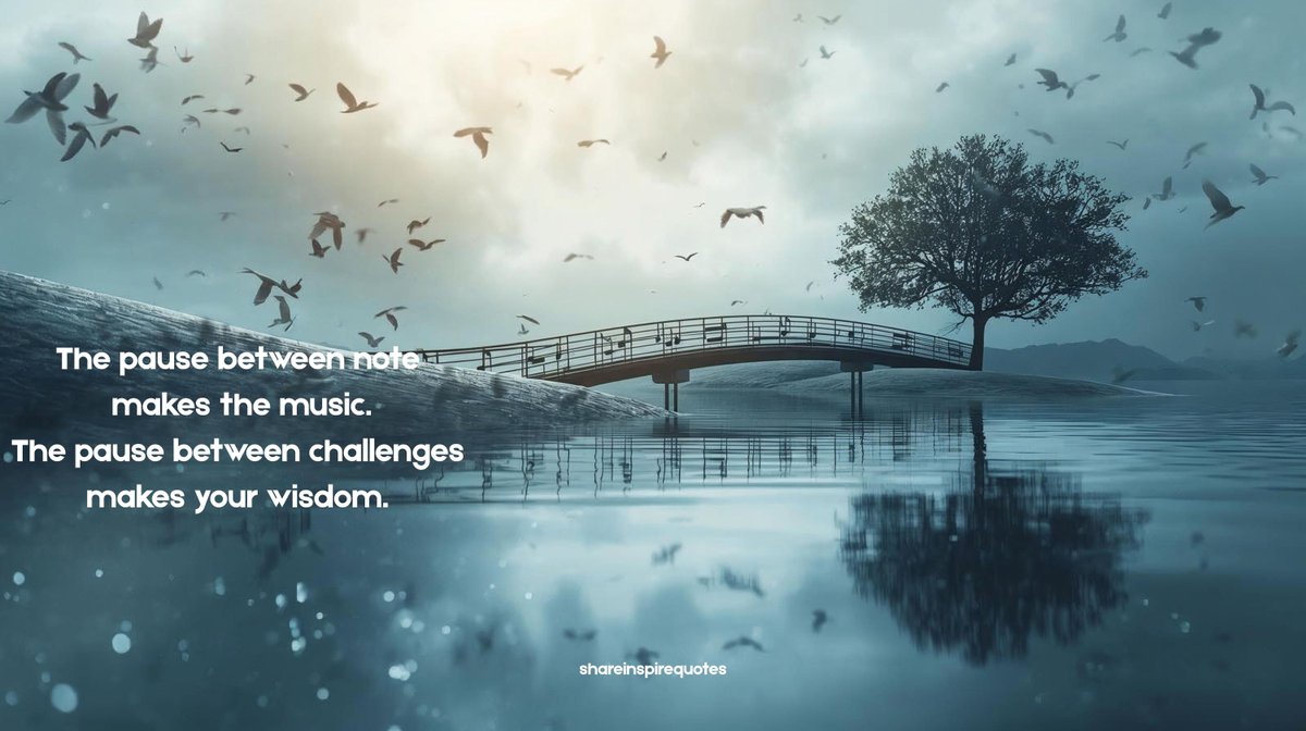 TheWizKhalifa's tweet photo. The pause between notes makes the music. The pause between challenges makes your wisdom.
#Wisdom #LifeLessons #PauseAndReflect #ChallengesMakeYou #InnerWisdom #GrowthMindset #MusicOfLife #Quotes #ShareInspireQuotes https://t.co/1KFI7Cju90