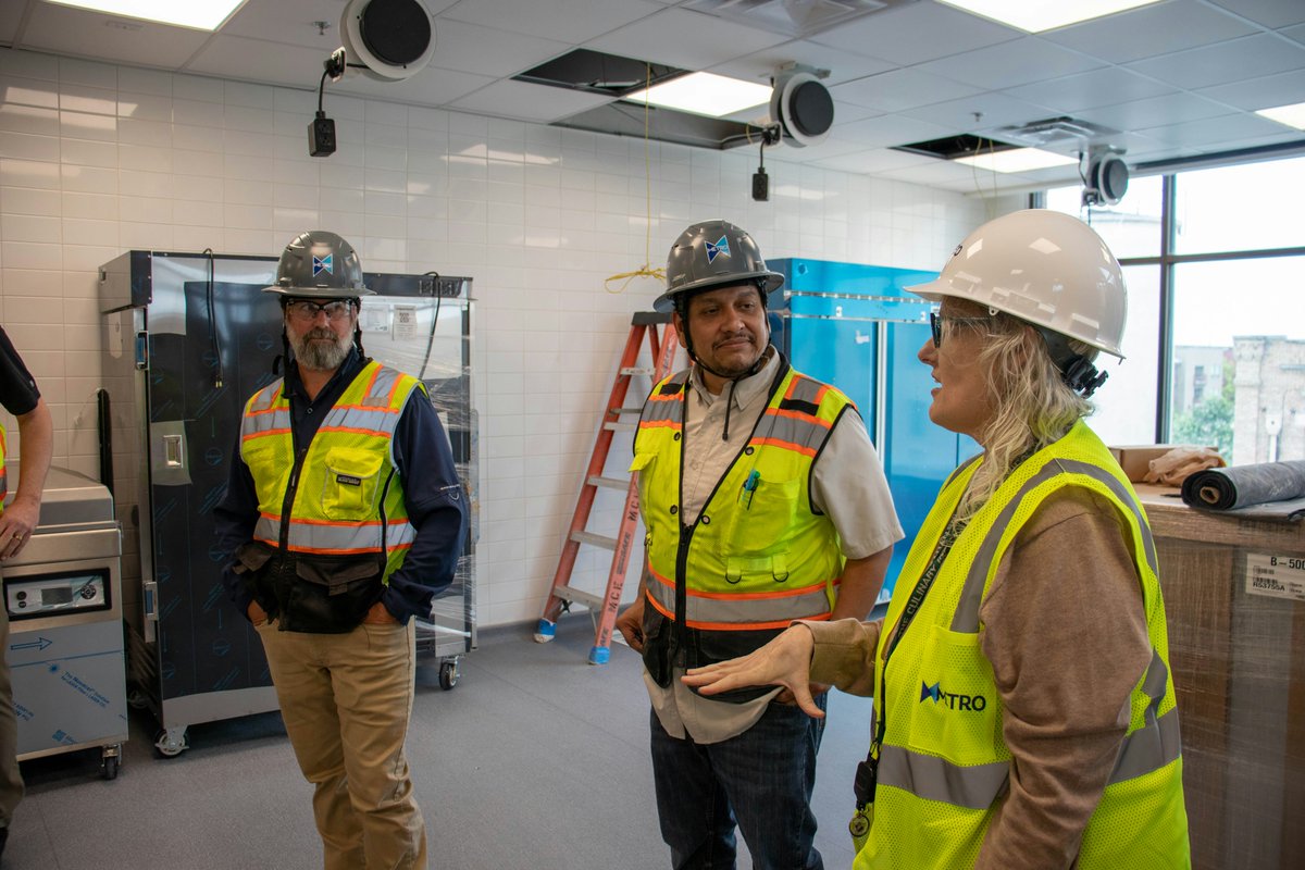 MetroBuilt's tweet photo. District 1 Councilwoman Dr. Sukh Kaur toured the Culinary Institute of America with ABC South Texas, showcasing METRO's upgrades to culinary classrooms. The tour highlighted our culture of safety, integrity, and collaboration, while emphasizing community partnerships. #METROBuilt https://t.co/ijItXOoZbO