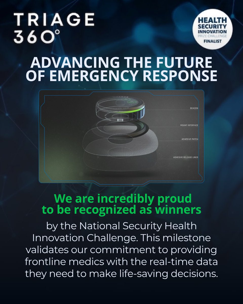 TRIAGE_360's tweet photo. An incredible week for Triage 360, placing as a winner at the Health Security Innovation Challenge

Message from CEO Jessica Queen on slide 3

#triage #medtech #startup https://t.co/pwMUf4udaD