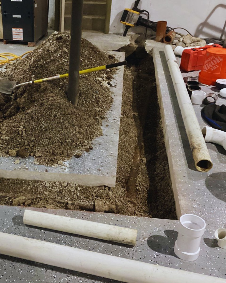 Inceplumb's tweet photo. 🚧 Under-slab drain repair in Overland Park, KS.

Old cast iron piping had deteriorated under the home. Our team lined inaccessible sections, replaced damaged piping, restored the slab, and earned a ⭐️⭐️⭐️⭐️⭐️ review.

💧 https://t.co/AokzbDYX3B

#DrainRepair #KCPlumber https://t.co/dlrzp9mCIU