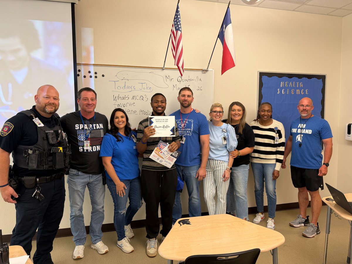 CHSSpartans's tweet photo. Congratulations to Darion Ruffin and Tessa Forward, our Students of the Month! Continue doing outstanding things! Spartan Nation is proud to have you on the team💙

Thank you to Alley Cats in Burleson for joining the fun and providing prizes for these outstanding individuals! https://t.co/oaFhClQ4uP