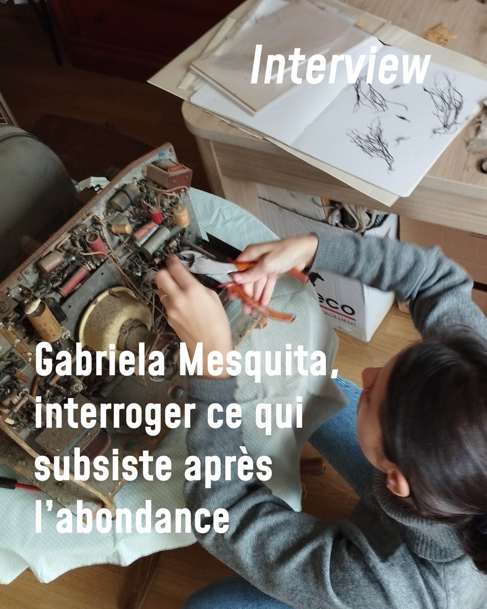 Projet_Creart's tweet photo. 🎙 Interview | Gabriela Mesquita
Avant l’exposition Métamorphose, découvrez un travail construit à partir de vestiges et de matériaux existants.  Des formes fragiles pour interroger ce qui subsiste après l’abondance et notre manière de regarder le monde.
Interview à découvrir. https://t.co/9YVBL4jloj