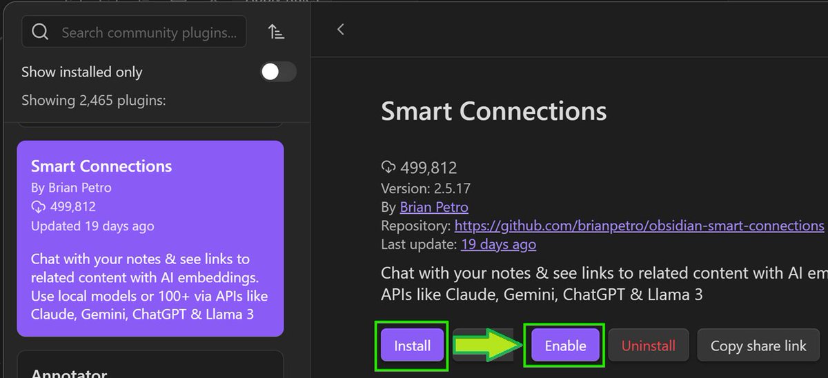 Smart Plugins - Obsidian AI Connections & Context tweet media