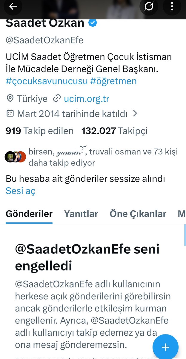 kdeniz_s's tweet photo. @Sarachesarasara @kuslukvaktioldu @TanyeriMustafa @kocovali08 Saadet hanım çocuk ölümü seçiyor. Çocukları başıboş köpekler yiyor.dediğimiz için engellemiş. https://t.co/DRKul6ca4M