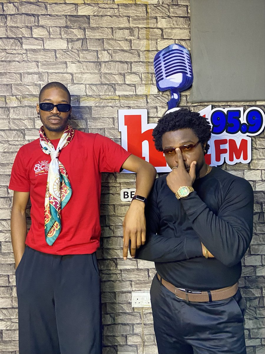 HitFMCalabar's tweet photo. Big vibes 🔥😎@boybajii On the #hitdrivetimeshow with @bisong_fortune on his song premiere live in the studio.
#thebajiitakeover
#hitfmcalabar https://t.co/sFKP59g7IF