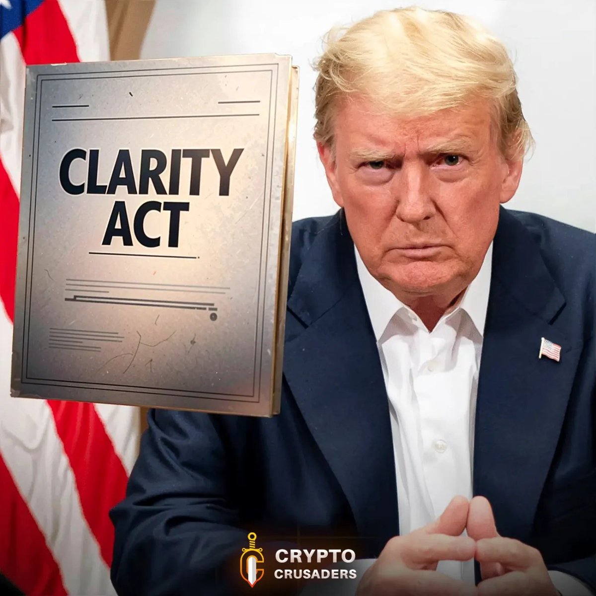 CrusadersNews's tweet photo. The CLARITY Act has advanced to the full Senate.  

The White House says it wants President Trump to sign it into law "before July 4th." 

 Let’s go ripple:native   fam!! https://t.co/fvC5s8IkFS