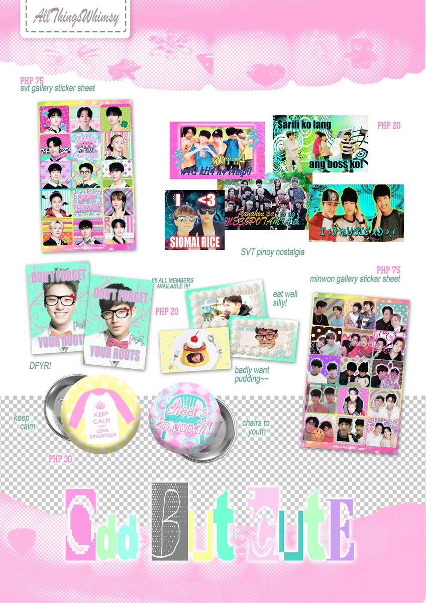 allthingzwhimsy's tweet photo. ꩜0dD bÜt cUt3 
svt@11 collection
by @allthingzwhimsy

 ★ pick-up 
#CaratArtFest2026 5/16 10pm
follow fest 5/28
online p.o 5/26
— pre-order benefit (!!LIMITED!!!)  

🪷 giveaway
rt+mbf — win sticker sheets!!!

order here: https://t.co/iO5rIyaGXZ https://t.co/GnA97T8Lxk
