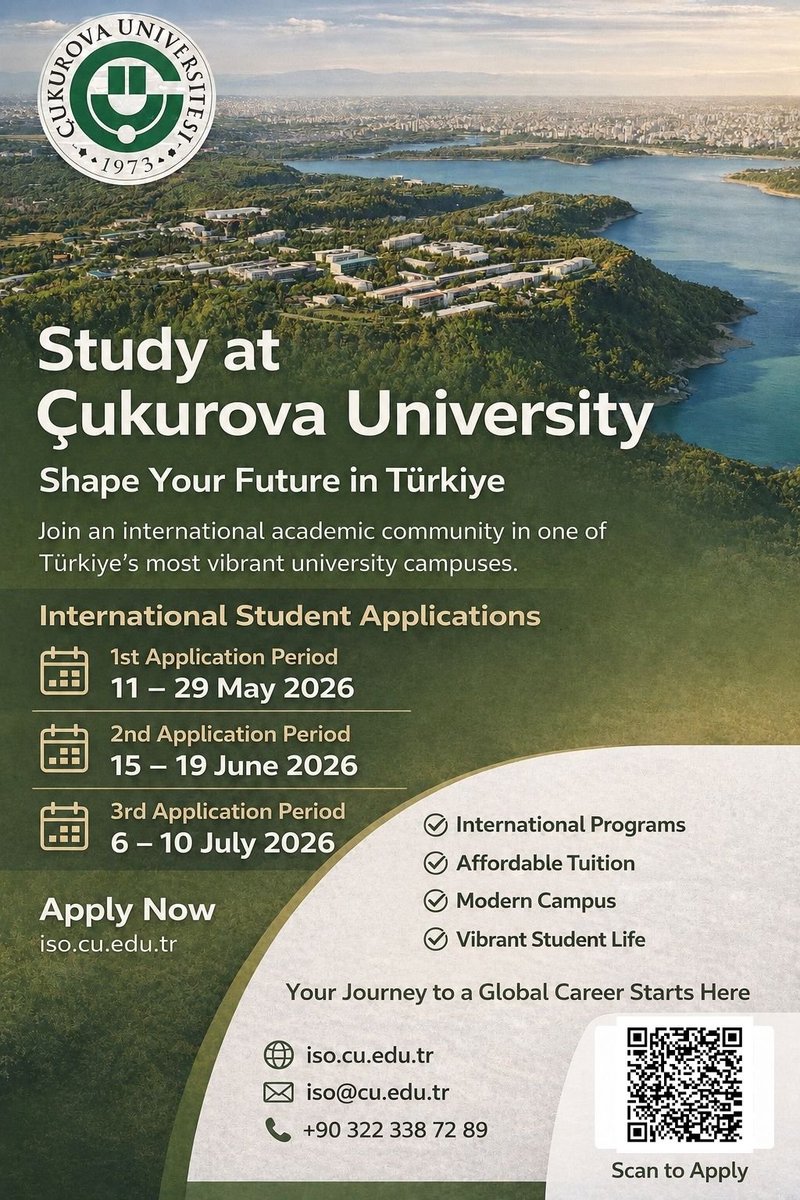 TunusEM's tweet photo. Study at Çukurova University https://t.co/R2cH9eG4d1