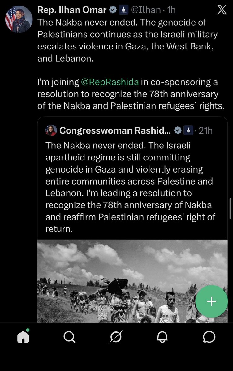 TaconiteRed's tweet photo. @RepJeffries The Squad in your party may beg to differ. Unless “ongoing Nakba” and “Palestinian genocide” resolutions lower costs for the middle class in Minnesota and Michigan? https://t.co/3CsiU39PlH
